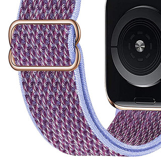 炫匠 Apple Watch7 45mm表盘 尼龙编织表带 紫丁香