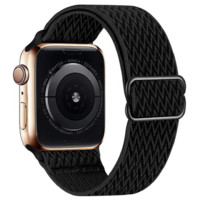 炫匠 Apple Watch7 41mm表盘 尼龙编织表带 深黑色