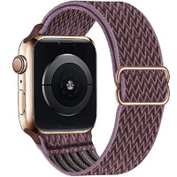 炫匠 Apple Watch7 45mm表盘 尼龙编织表带 烟紫色