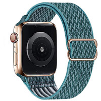 炫匠 Apple Watch7 41mm表盘 尼龙编织表带 青羽色
