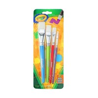 Crayola 绘儿乐 儿童颜料画刷 扁头画刷4支装05-3520