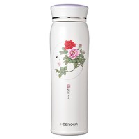 PLUS会员：HEENOOR 希诺 中国风保温杯 320ml 牡丹