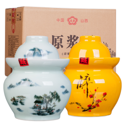 杏荣山西杏花特产杏荣泡菜坛酒2瓶