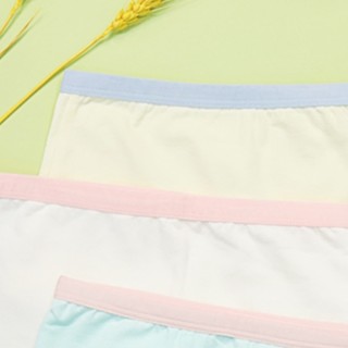 STAR ALLEY 星巷 29311002 女童平角内裤 3条装 淡黄+粉绿+白