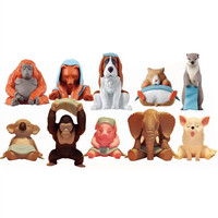 玛利鸭 桑拿澡堂动物手办 10只一套