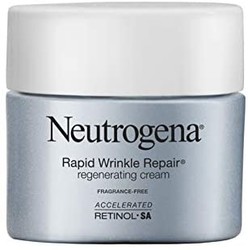 Neutrogena 露得清 快速抗皱修复视黄醇霜，透明质酸和视黄醇抗皱面霜和颈霜，无香料保湿霜