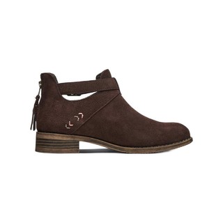 SKECHERS 斯凯奇 MODERN COMEMORY WINTER系列 女士短筒靴 44651 巧克力色 35.5