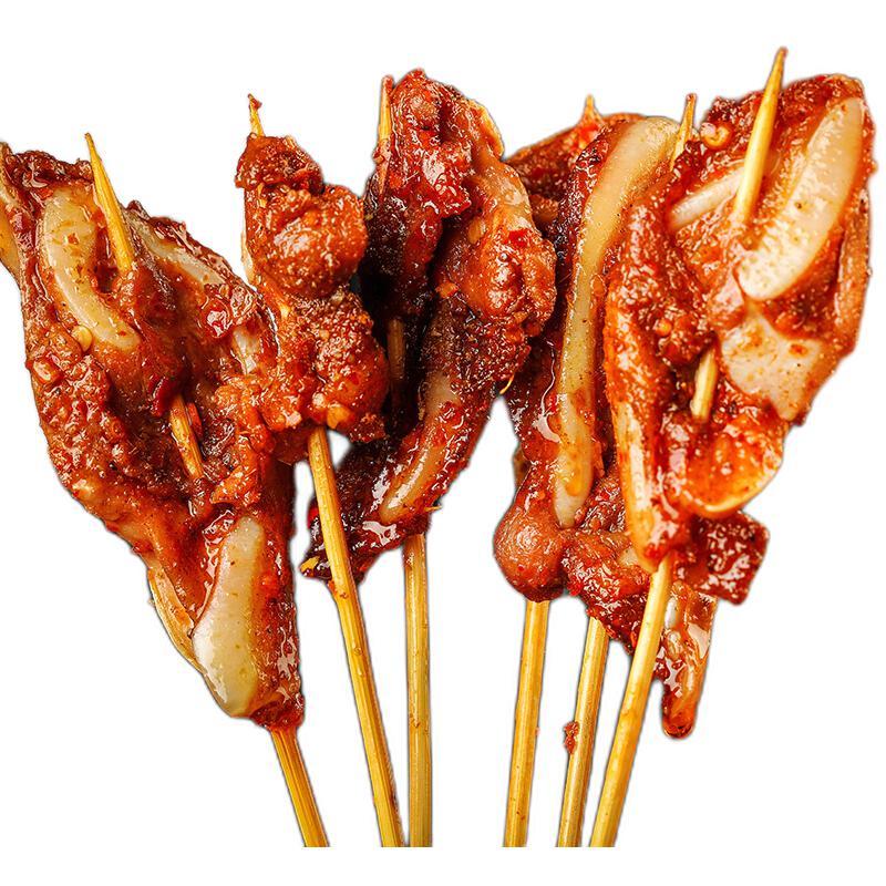 装 1kg(牛肉30串 小郡肝30串 掌中宝20串 猪脆骨肉20串 鸭郡片30串)