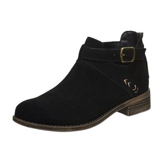 SKECHERS 斯凯奇 MODERN COMEMORY WINTER系列 女士短筒靴 44651 黑色 37.5