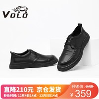 VOLO 犀牛（VOLO）男鞋商务休闲鞋男士皮鞋正装舒适鞋子男 黑色 286205892D 41