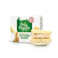 Only Organic 进口超市 onlyorganic新西兰进口奥莉有机宝宝婴儿辅食零食磨牙棒饼干(6月 月龄适用）100g*1盒