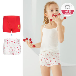 aimerkids爱慕儿童内衣裤爱心兔中腰平角内裤儿童女学生内衣aj123v41
