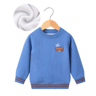 可米熊 男童毛衣毛衫21冬秋新品保暖洋气时尚套头针织上衣