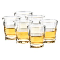 青苹果 家用玻璃杯子套装6只欧式威士忌酒杯钻石杯啤酒杯洋烈红酒杯酒具