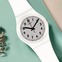 swatch 斯沃琪 Swatch斯沃琪瑞士手表女士男士手表原创系列白色简约易搭石英腕表