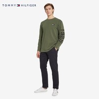 TOMMY HILFIGER 男装纯棉长袖T恤MW0MW15733 军绿色MSH M