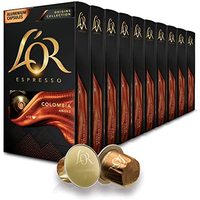 L'OR 咖啡胶囊  兼容Nespresso，10件装，10 x 10杯/共100粒