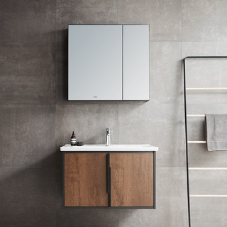 huida 惠达 工业风系列 g1382-80-sq 简约浴室柜组合 双开门款