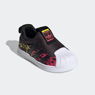 adidas ORIGINALS SUPERSTAR 360 l 婴童学步鞋 EG9215 黑/白/橙红/黄 26.5码