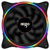 aigo 爱国者 冰魄系列 彩虹V1 RGB 120mm 机箱散热风扇 黑色 单个装