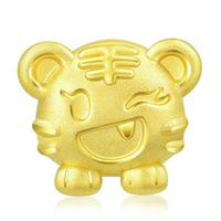 Chow Sang Sang 周生生旗舰 Charme系列 043-200H2 小虎牙足金手绳 17cm 0.8g 配黑绳