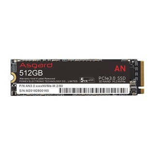 Asgard 阿斯加特 AN系列 NVMe M.2 固态硬盘（PCI-E3.0）