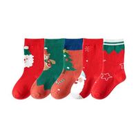 kocotree kk树 KQ22025 儿童袜子 5双装 圣诞小熊