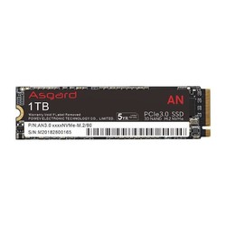 Asgard 阿斯加特 AN3.0 NVMe M.2 固态硬盘 1T (PCI-E3.0)