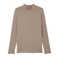 THREEGUN 三枪 女士半高领打底衫 24056A0 奶茶色 M