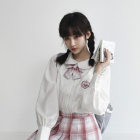 JK制服 糖霜星球 女士长袖衬衫 白色