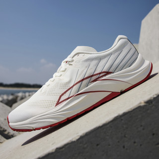 ANTA 安踏 跑步系列 柏油路霸 男子跑鞋 112215590R-3 象牙白/大学红 40