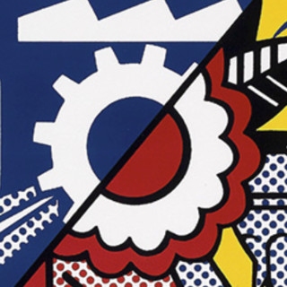 昊美术馆 罗伊·利希滕斯坦 Roy Lichtenstein《工业与艺术》59.5x73cm 1990 胶板版画