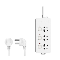 CHNT 正泰 Sunrise 2S系列 S2S-2130 三位五孔插排 分控 1.8m