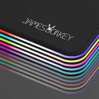 JAMES DONKEY 贝戋马户 RGB鼠标垫 363*265*8mm 黑色
