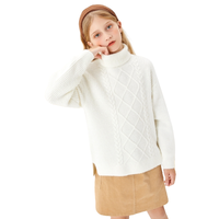 balabala 巴拉巴拉 208421103029-0311 女童高领针织毛衫 白色调 130cm
