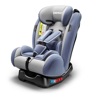 众恬 众霸（ZHONGBA）汽车儿童安全座椅 婴儿座椅 正反安装 可坐可躺 适合约0-12岁(0-36kg)宝宝 天空蓝