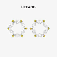 HEFANG Jewelry 何方珠宝 蔷薇花窗耳钉 HFF015069