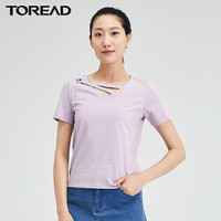 TOREAD 探路者 T恤女式春夏户外速干时尚圆领运动跑步健身短袖TAJI828...