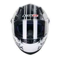 LS2 FF358 摩托车头盔 全盔 特白灰银白马王子 L码