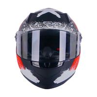 LS2 FF358 摩托车头盔 全盔 哑黑红破坏 XL码