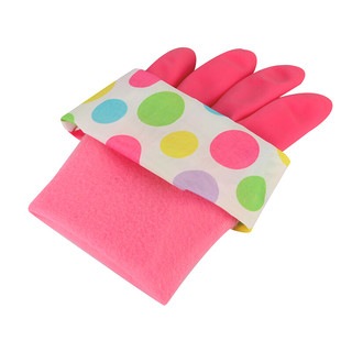 妙潔 厚绒保暖手套 加长型 1双 粉色