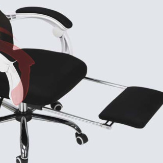 Hbada 黑白调 HDNY132 人体工学电脑椅 白色 升级款