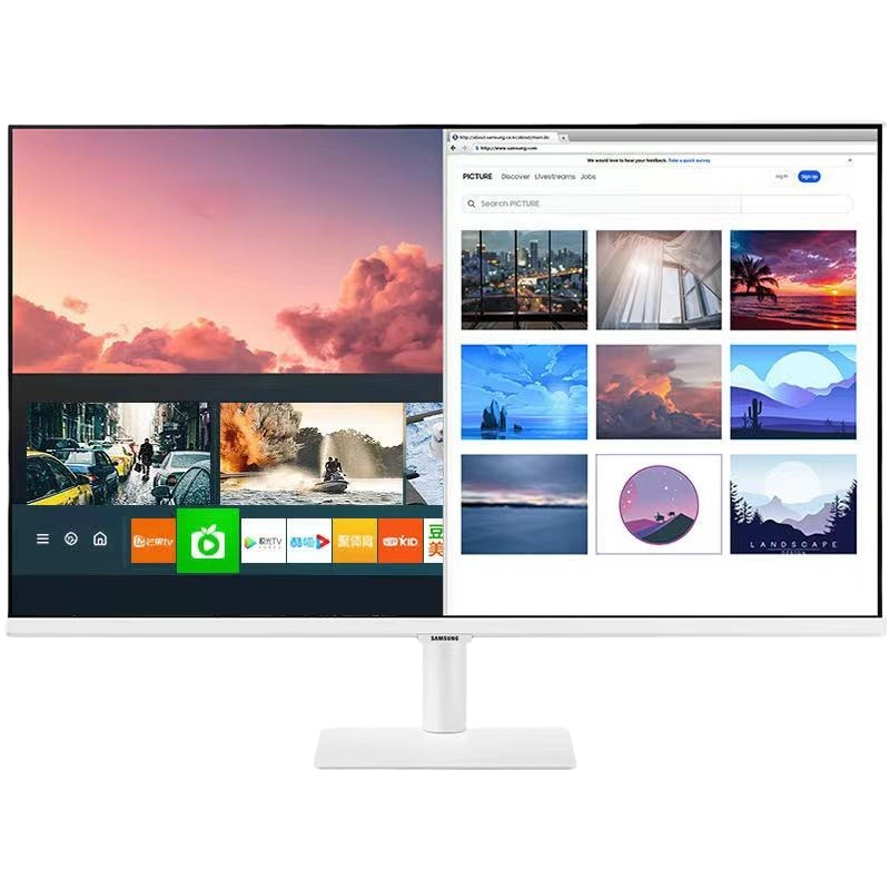 SAMSUNG 三星 S32AM703UC 32英寸 VA 显示器 (3840×2160、60Hz、HDR10、Type-C 65W)