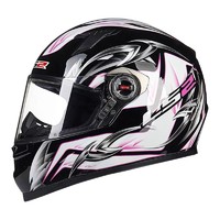 LS2 FF358 摩托车头盔 全盔 黑/粉红川流 XXL码