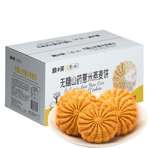 粮小买 无糖山药薏米燕麦饼 420g