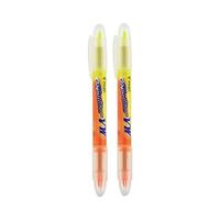 PILOT 百乐 SVW-15SL 双头荧光笔 粉黄/橙 2支装