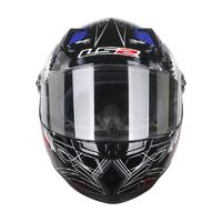 LS2 FF358 摩托车头盔 全盔 珠光蓝狼图腾 XXXL码