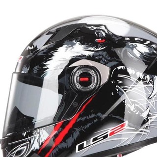 LS2 FF358 摩托车头盔 全盔 灰狼图腾 L码