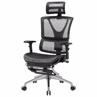 Ergoup 有谱 XS 人体工学电脑椅 黑框黑网 脚踏版