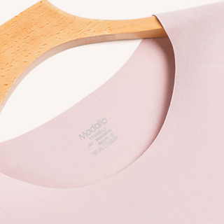 Madallo 莫代尔 女士保暖上衣 WPM4-WQ2116-3 双面磨绒款 粉色 XL